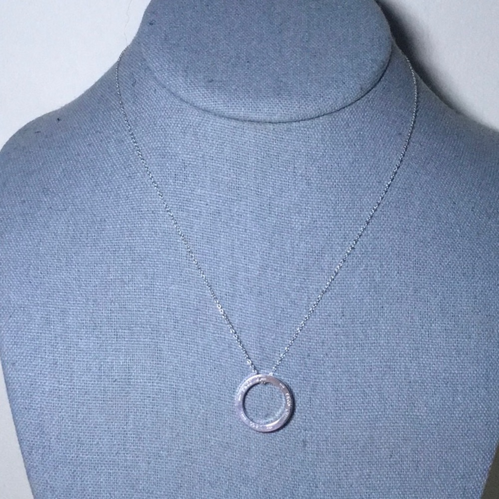 Tiffany&Co '1837' Circle Logo Pendant Necklace in Sterling Silver (16") ||| - Picture 2 of 6